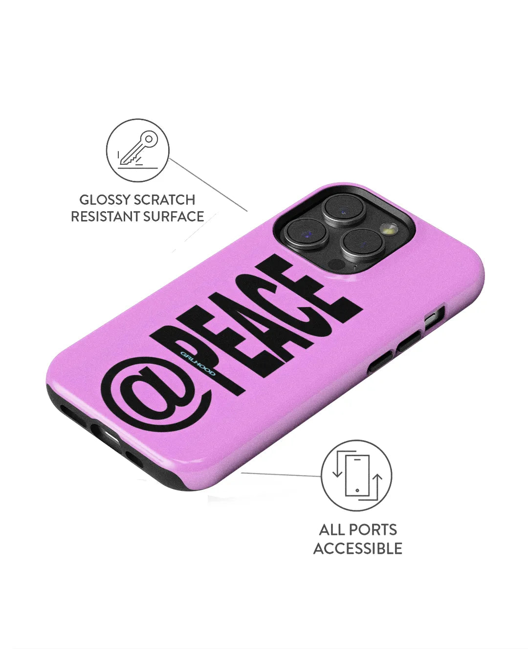 @PEACE Pink MAGSAFE ARMOURED BLACK 3