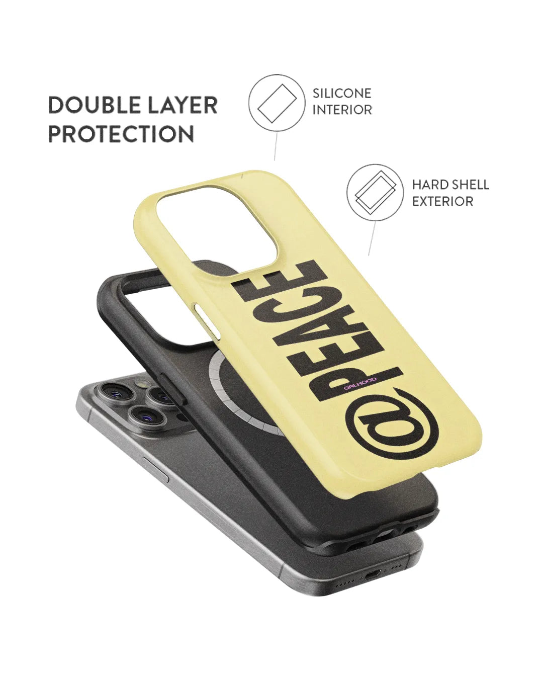 @PEACE Yellow MAGSAFE ARMOURED BLACK 2
